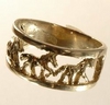 Three horses in wedding ring