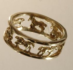 galloping horse wedding rings