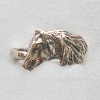 side profile horse head ring