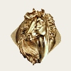 longer beautifully detailed horse head ring